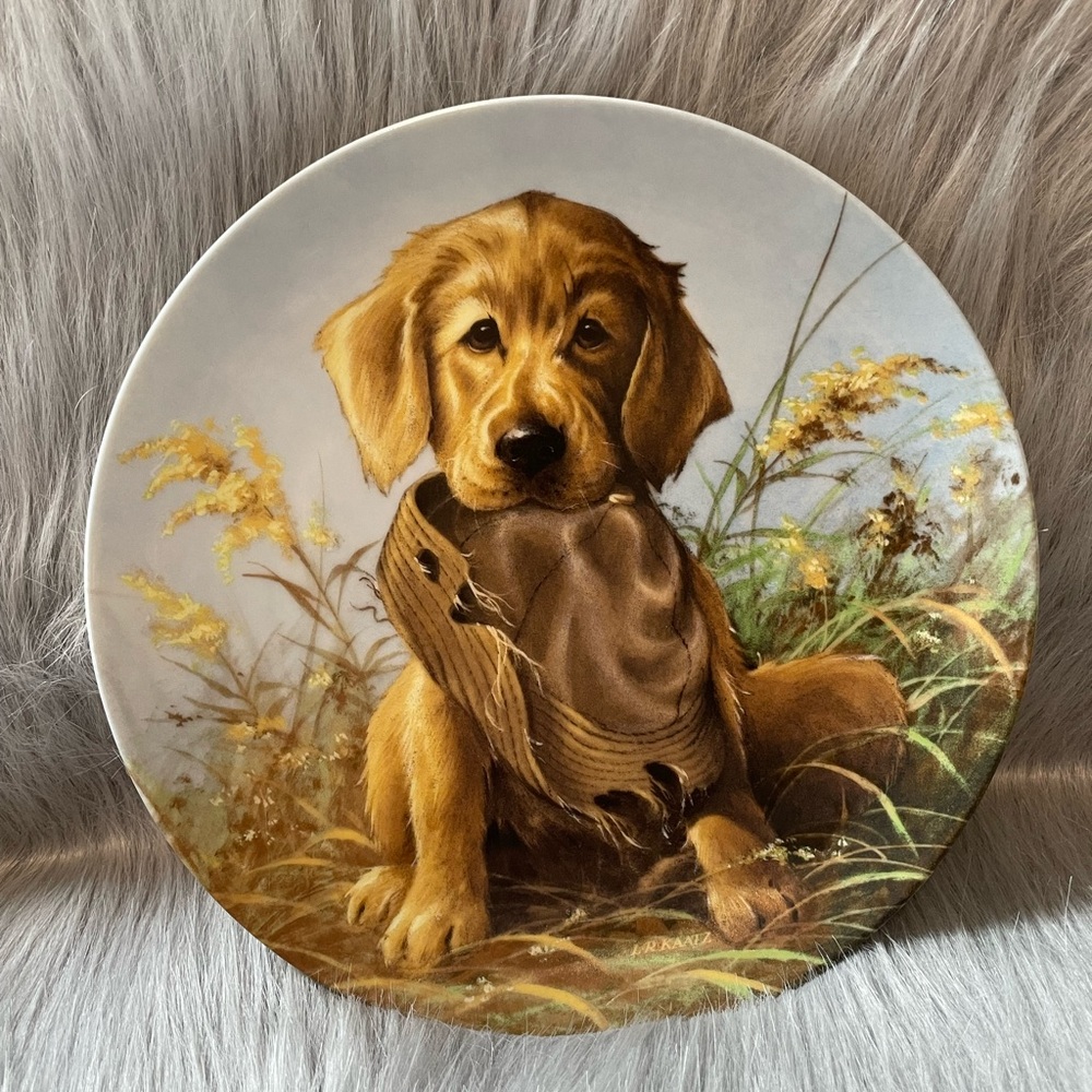Vintage 1987 Golden Retriever Collectors Plate